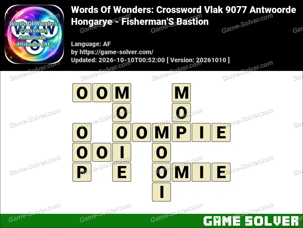 Words Of Wonders: Crossword Vlak 9077 Antwoorde – Hongarye – Fisherman’S Bastion